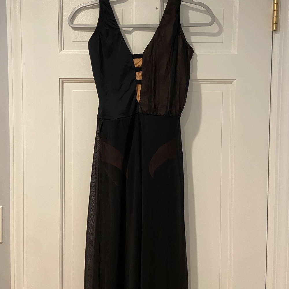 Revolution Dancewear Epiphany Black Costume – Matte Spandex  Mesh Dress,  Medium - Picture 10 of 15